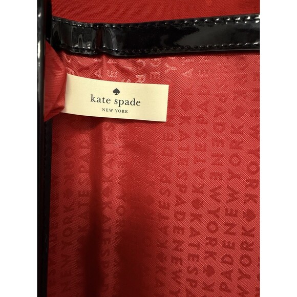 Kate Spade Patent Leather Duet Piano Key Red Lined Clutch Purse Handbag - Picture 7 of 10
